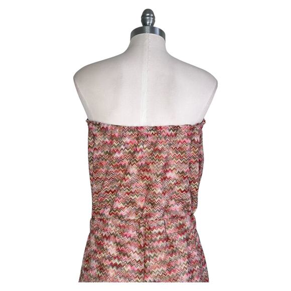 Ramy Brook Iva Chevron Halter Jumpsuit in Pink Punch Chevron - Picture 8 of 11